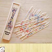 KinshopS Baby Educational Wooden Mikado Spiel Pick Up Sticks Clásico con Caja de Juego